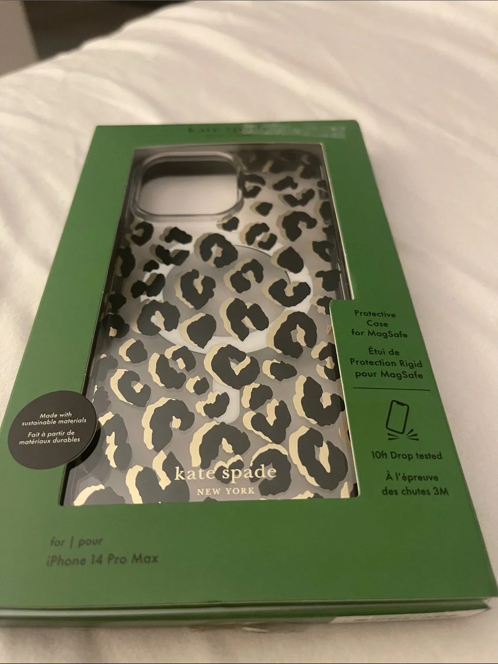 kate spade Leopard Print iPhone 14 Pro Max Case - Gold & Black